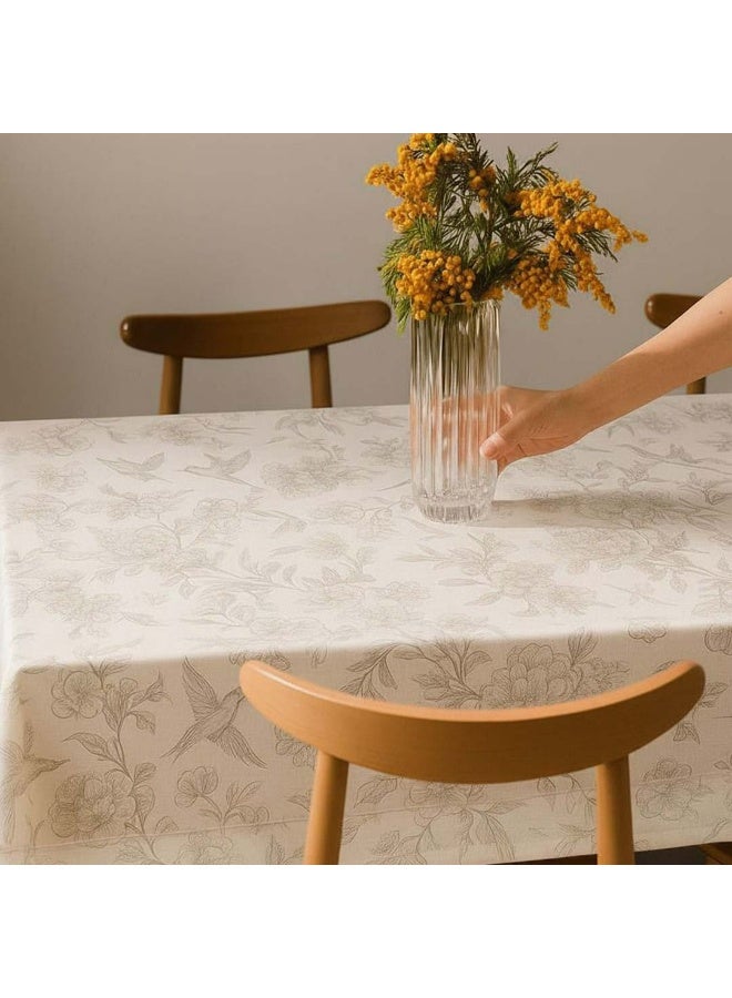 إنشز هوم مفرش طاولة أنيق برسومات أزهار وطيور (لساعة 6 أشخاص) 160 × 245 سم - Image 1